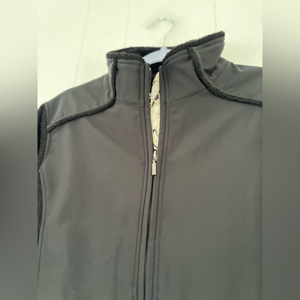 Spyder Black Nylon Jacket Boucle Sleeves Paisley Trim Women’s Size 8 US - Picture 8 of 12